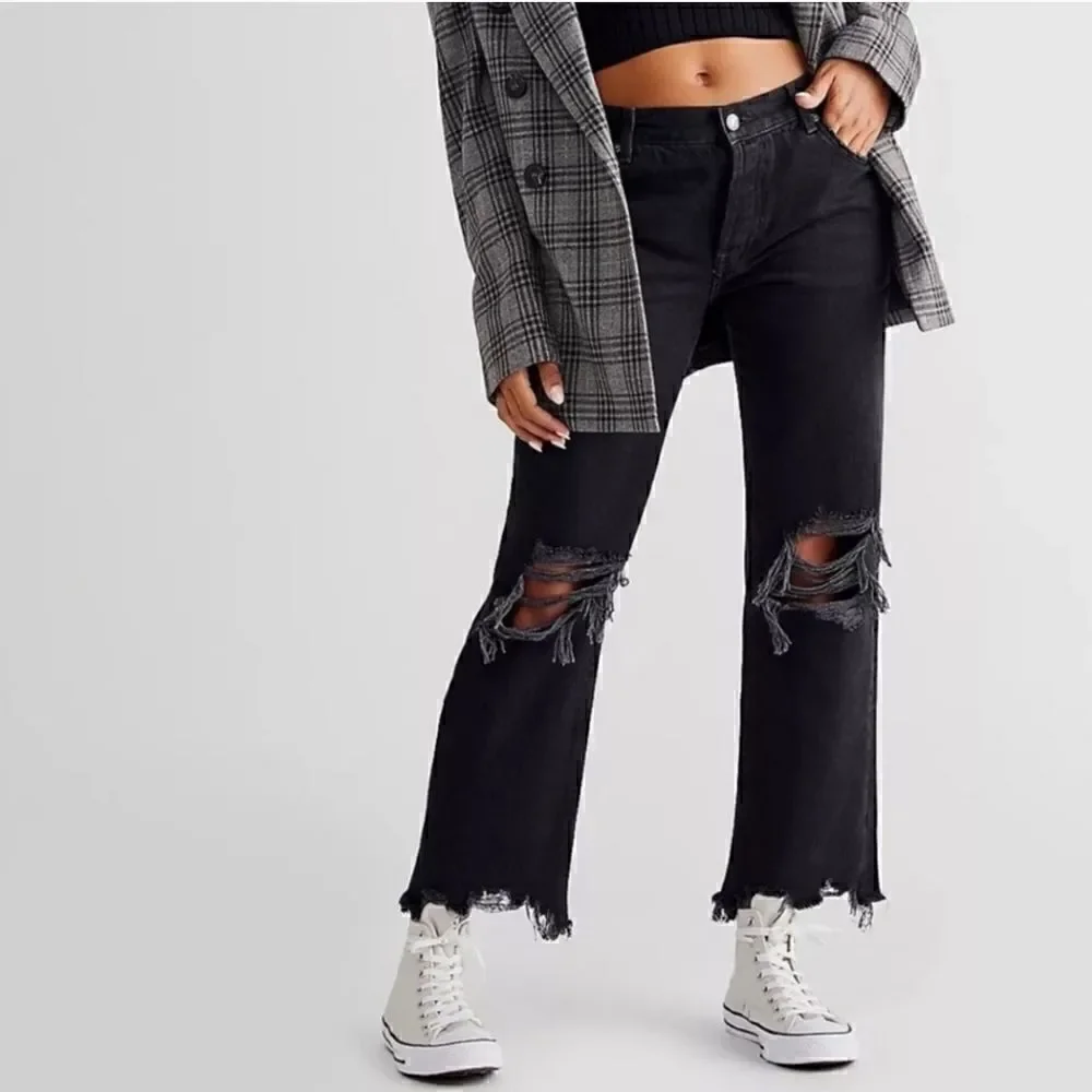 We The Free Maggie Jeans Straight Leg Onyx 26